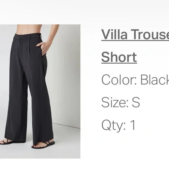 Vuori Villa Trouser, short in black (NEVER WORN) - Picture 6 of 6